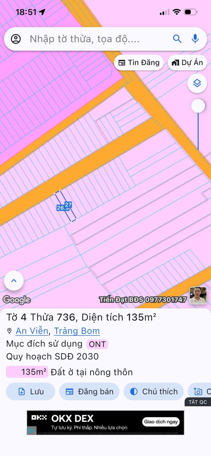 Đất nền 135m² Ấp 5 An Viễn Trảng Bom giá 1.2 tỷ - Đầu tư sinh lời ngay!