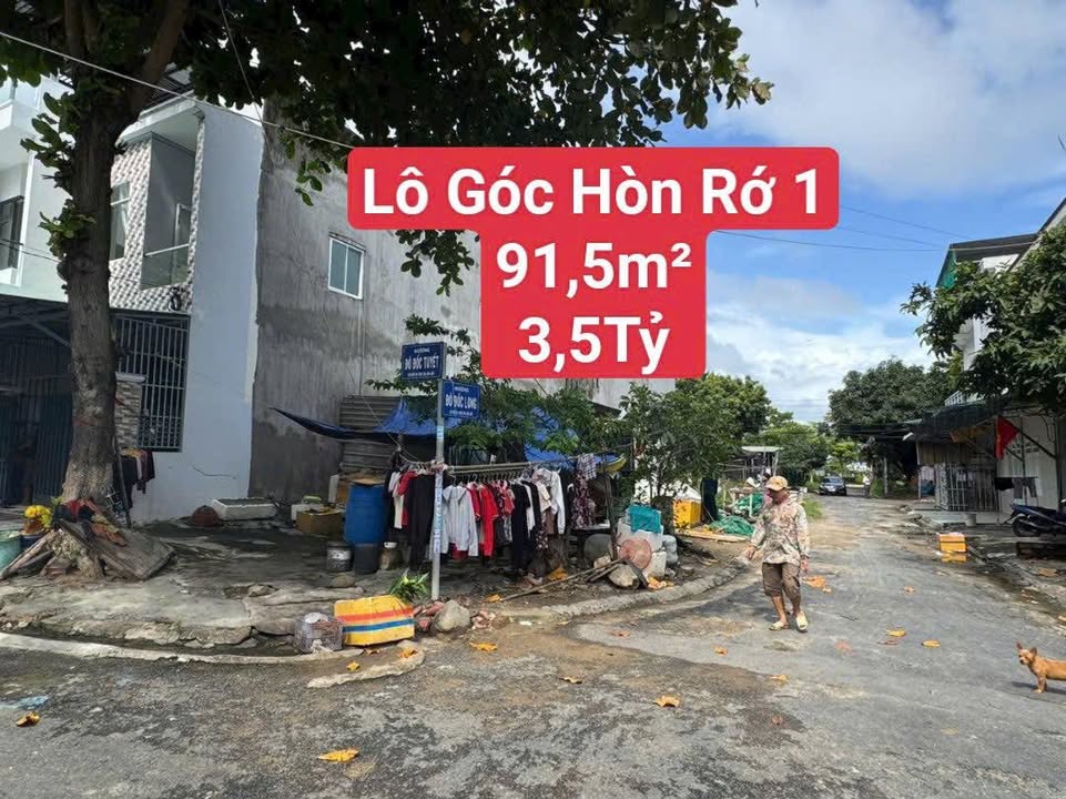 Đất nền góc Đô Đốc Tuyết, Nha Trang 91.5m² giá 3.5 tỷ - Đầu tư sinh lời ngay!