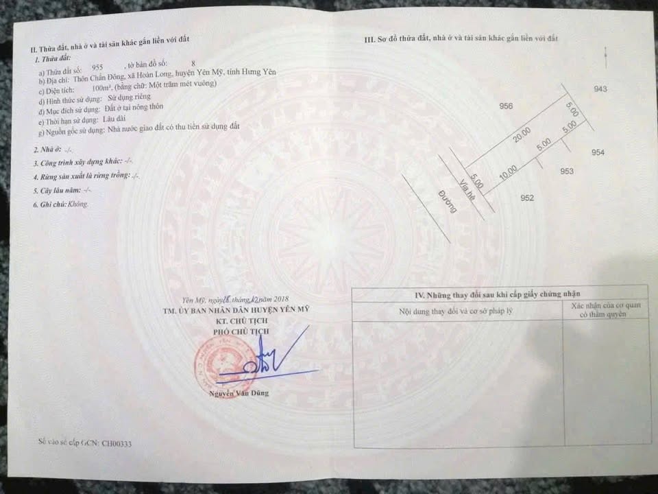 Đất nền Hoàn Long, Yên Mỹ 100m² giá 4 tỷ - Cơ hội đầu tư hấp dẫn!