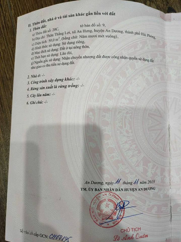 Đất An Hưng Hồng Bàng 50m² giá 1 tỷ - Cơ hội đầu tư hiếm có!