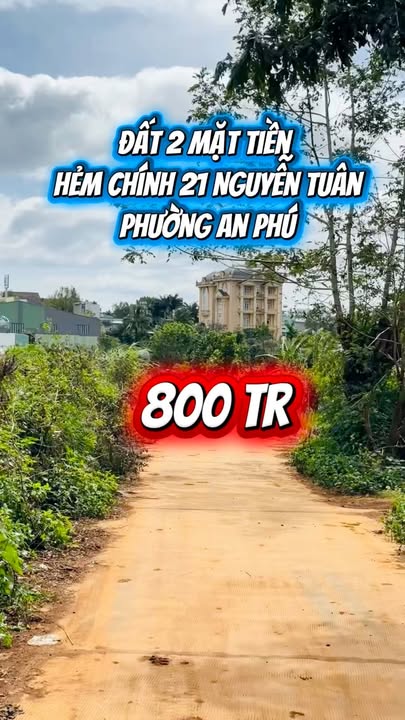 Đất nền Hẻm 21 Nguyễn Tuân, An Phú 132m² chỉ 800 triệu - Vị trí đẹp, thuận tiện!