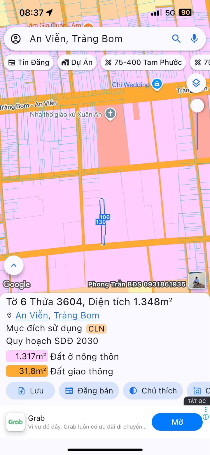 Đất nền An Viễn Trảng Bom 1500m² giá 3 tỷ - Cơ hội đầu tư hấp dẫn!