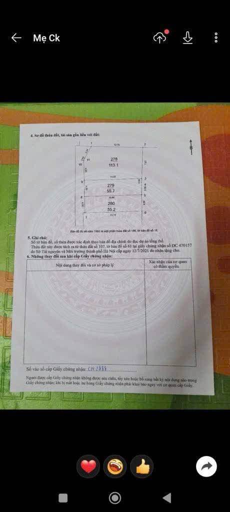Đất Thạch Bàn 56m² giá 5.6 tỷ - Sổ đỏ đẹp, ô tô vào tận nơi!