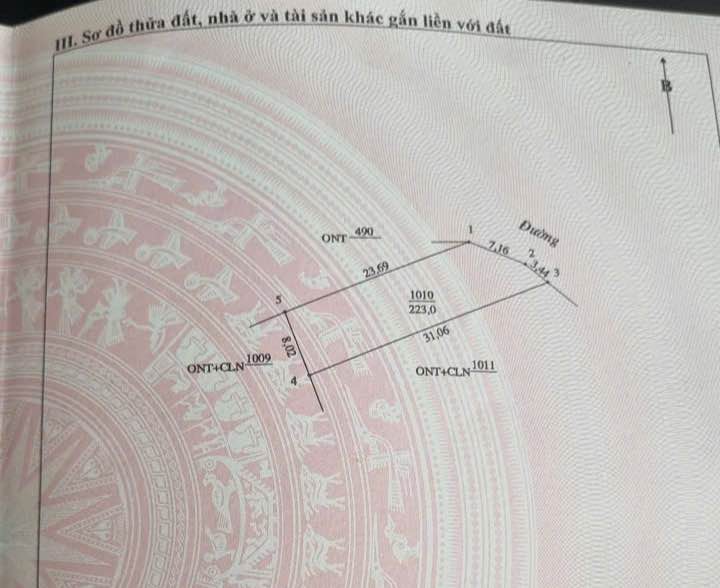 Bán lô đất Nghi Thạch 223m² giá 4.25 tỷ - Cơ hội đầu tư sáng giá!