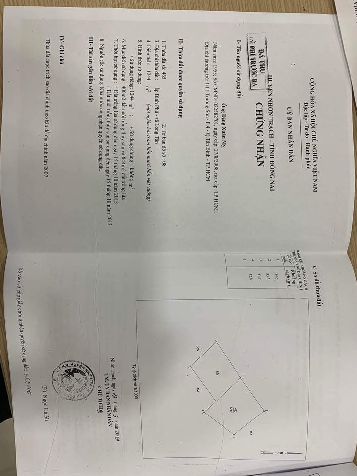 Đất nền Long Tân 17,000m² giá 45.9 tỷ - Cơ hội đầu tư tiềm năng!