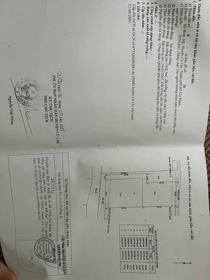 Đất nở hậu 2056m² tại Bình Mỹ, Củ Chi - Giá 16.84 tỷ, thương lượng!