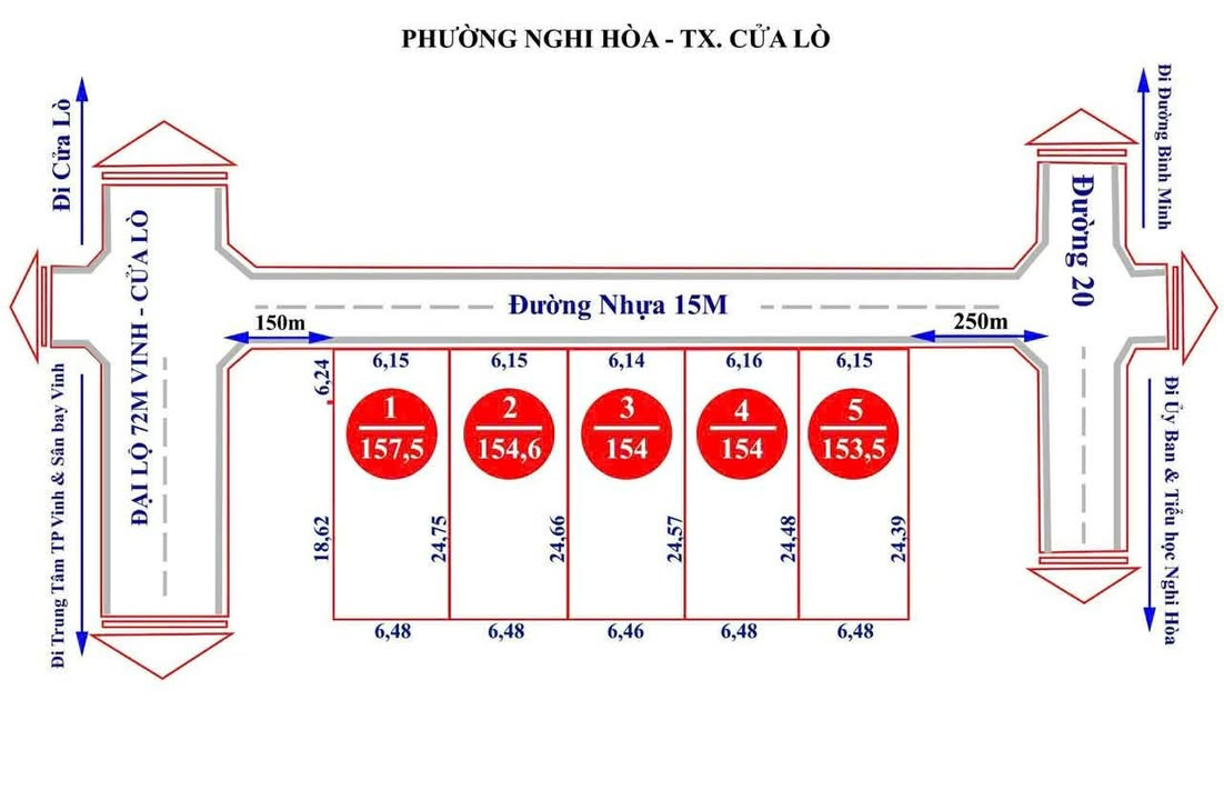 Đất biển Cửa Lò 150m² giá 3 tỷ - Gần biển và tiện ích đầy đủ!