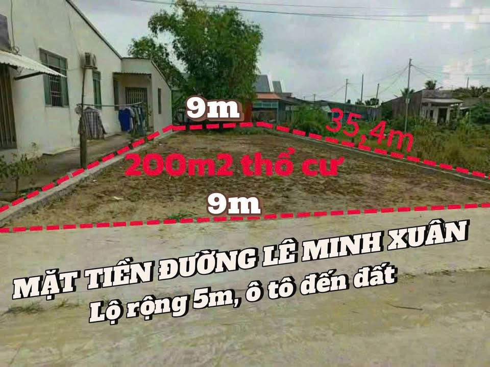 Đất nền 319m² mặt tiền đường Lê Minh Xuân - Cơ hội đầu tư sinh lời!