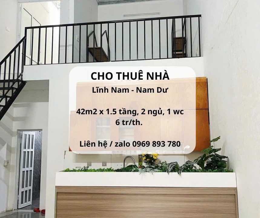 Nhà cho thuê 1.5 tầng Lĩnh Nam, Hoàng Mai - Giá 6 triệu/tháng, dọn vào ở ngay!