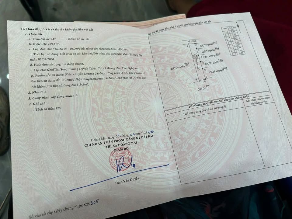 Đất nền Quỳnh Thiện Hoàng Mai 240m² giá 1.09 tỷ - Hướng tứ thông thoáng!