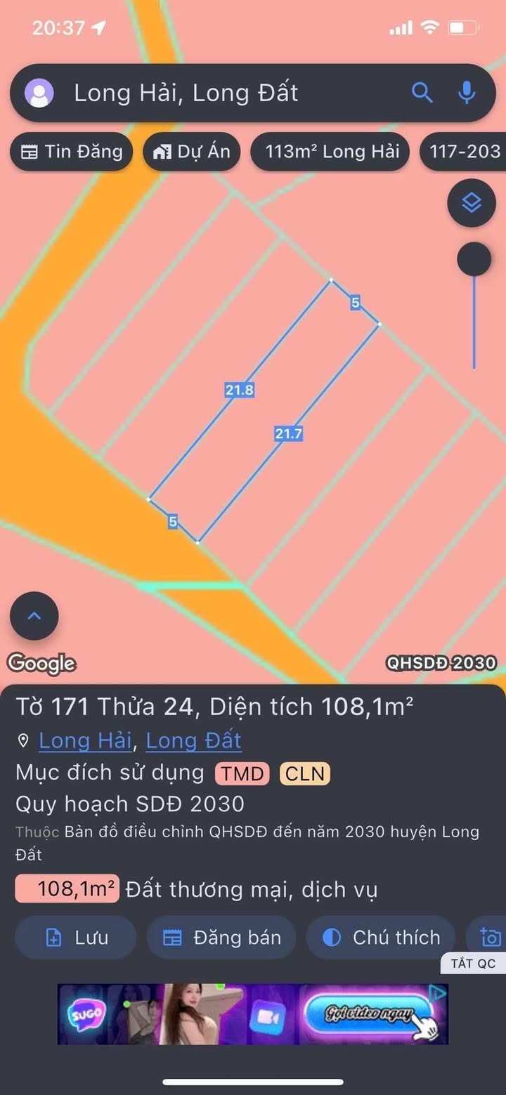 Đất nền Long Hải 100m² giá 900 triệu - Gần chợ, trường học, biển!