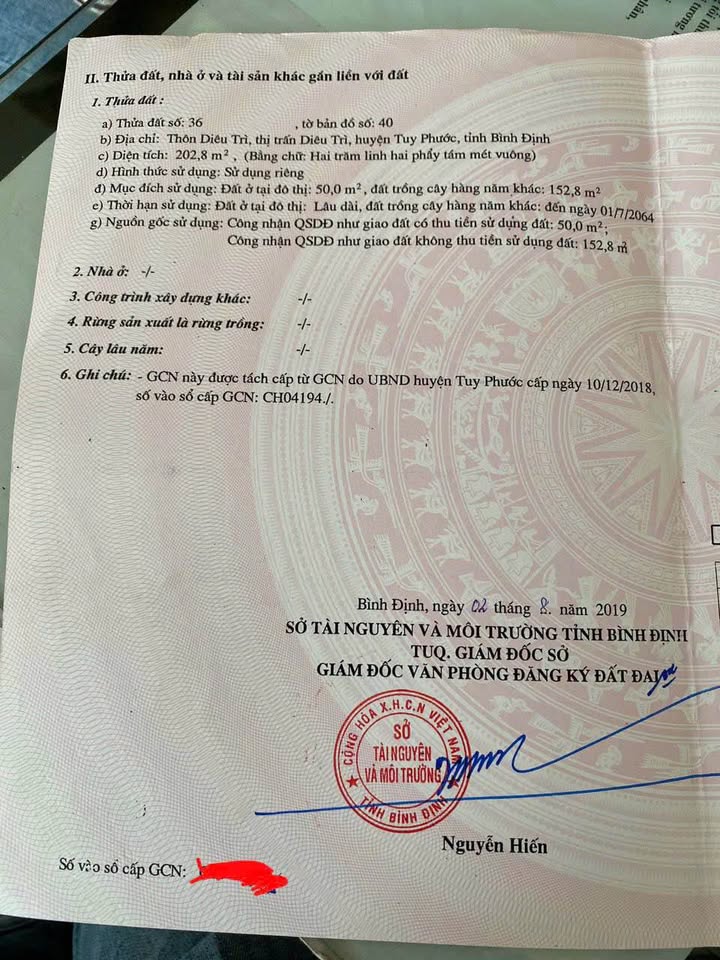 Đất nền Diêu Trì 202m² giá 1.08 tỷ - Nằm trong khu dân cư đông đúc!