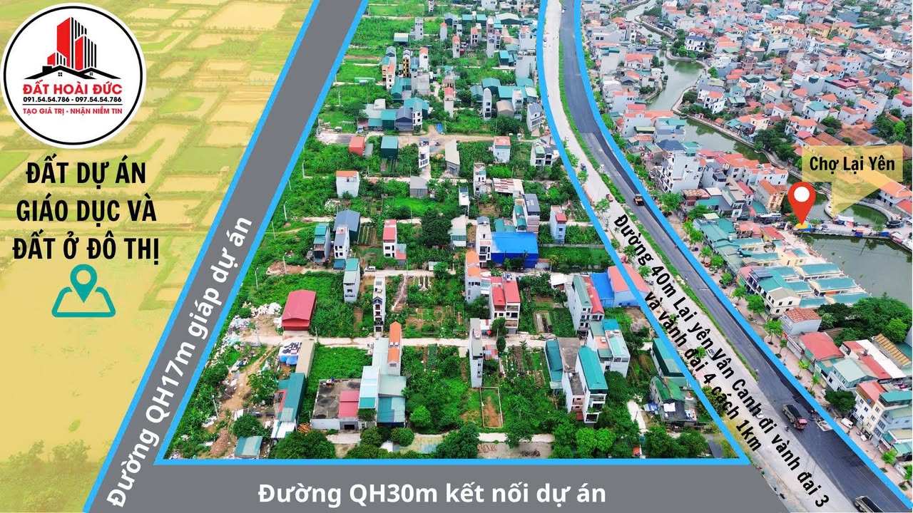 Đất nền Lại Yên - Hoài Đức 85m² giá đầu tư hấp dẫn - Sát góc phong thủy tốt!