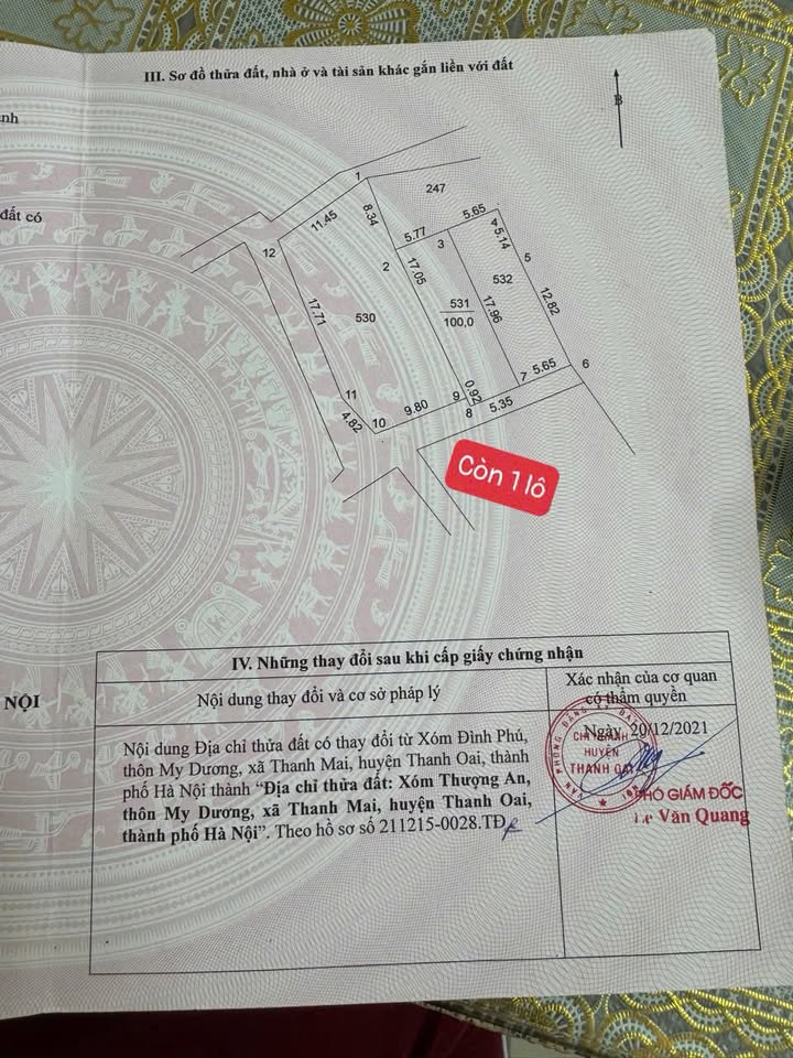 Đất nền Mỹ Dương, Thanh Oai 100m² giá 3 tỷ - Đón sóng Vin thông thoáng!