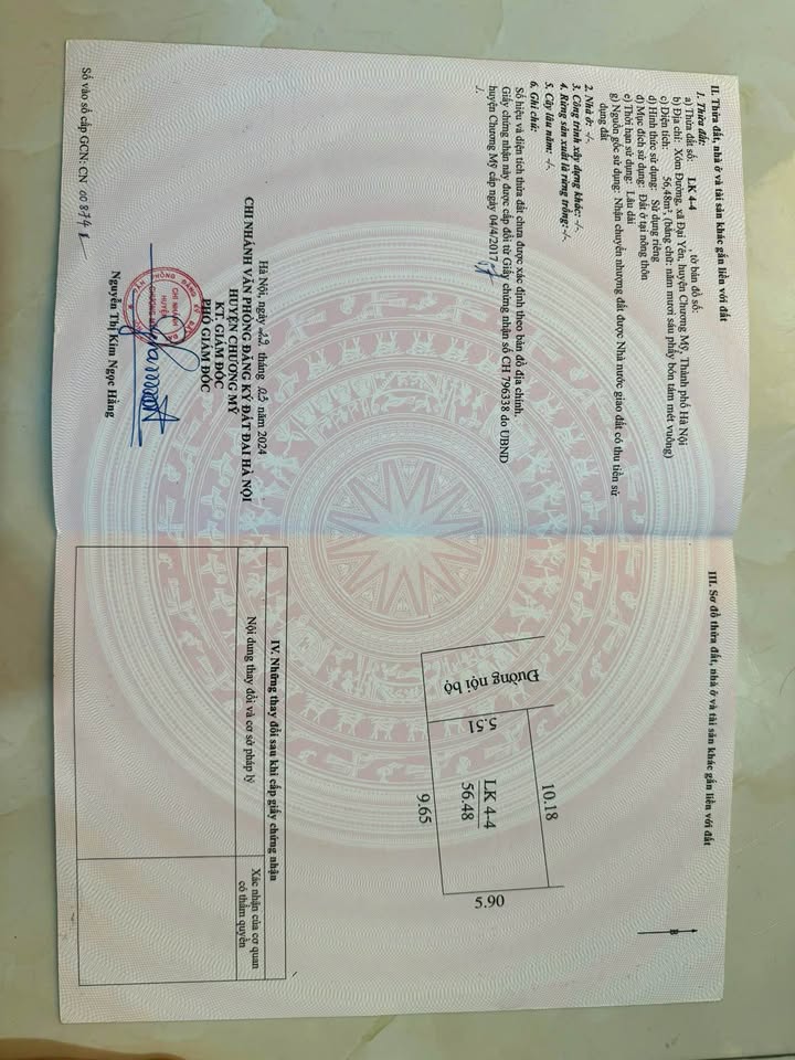 Nhà 2 tầng 56.48m² tại Xóm Đường, Đại Yên, Chương Mỹ, Hà Nội - Vị trí trung tâm, giá tốt!