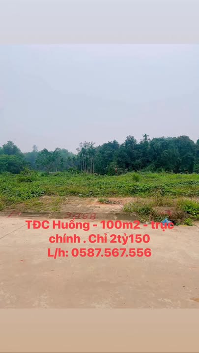 Đất dự án tái định cư Huống Thượng 100m² giá 2.15 tỷ - Hướng Đông Bắc thuận lợi