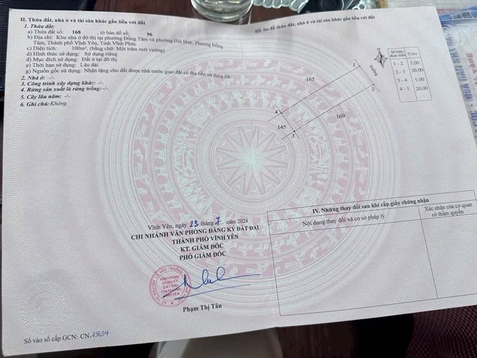 Đất nền KĐT Vĩnh Yên Center 100m² giá 3 tỷ - Đầu tư sinh lời lý tưởng!