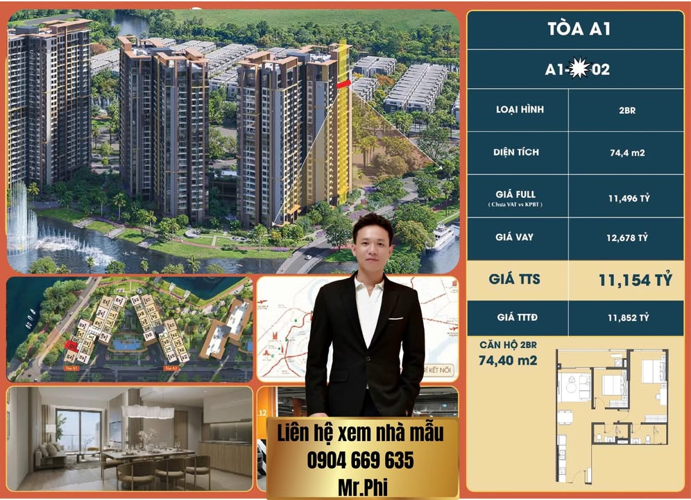Căn hộ Masteri Park Place Thủ Đức 74m² giá từ 11 tỷ - Cơ hội đầu tư hiếm có!