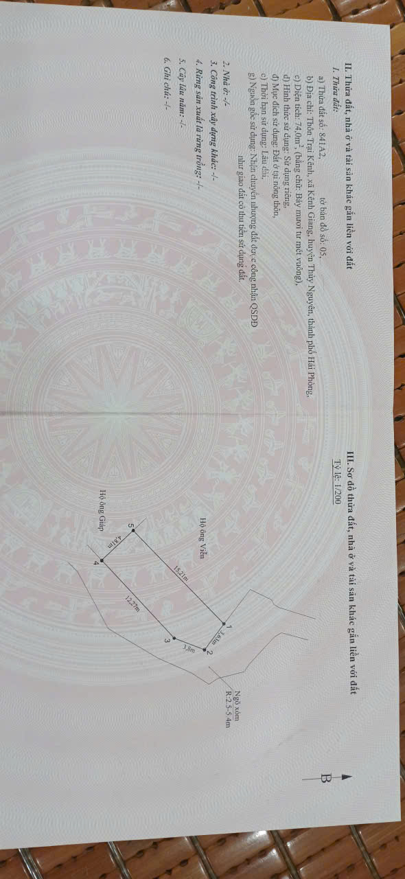 Đất lô góc Thôn Trại Kênh, Thủy Nguyên, Hải Phòng 74m² giá 1 tỷ - Cơ hội đầu tư tuyệt vời!