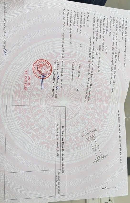 Lô đất 100m² tại Thôn Quán Đào, Gia Lộc, Hải Dương - Sổ đỏ chính chủ, giá tốt!