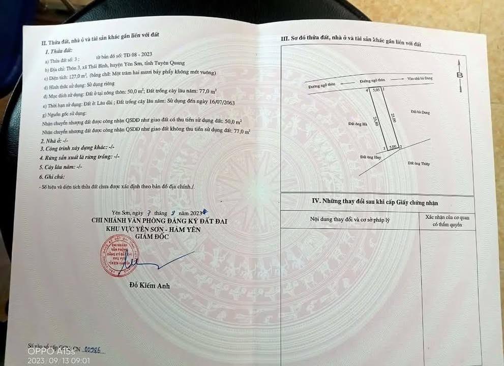 Đất thổ cư 125m² tại Thái Bình, Yên Sơn - Gần QL 37, giá thỏa thuận!