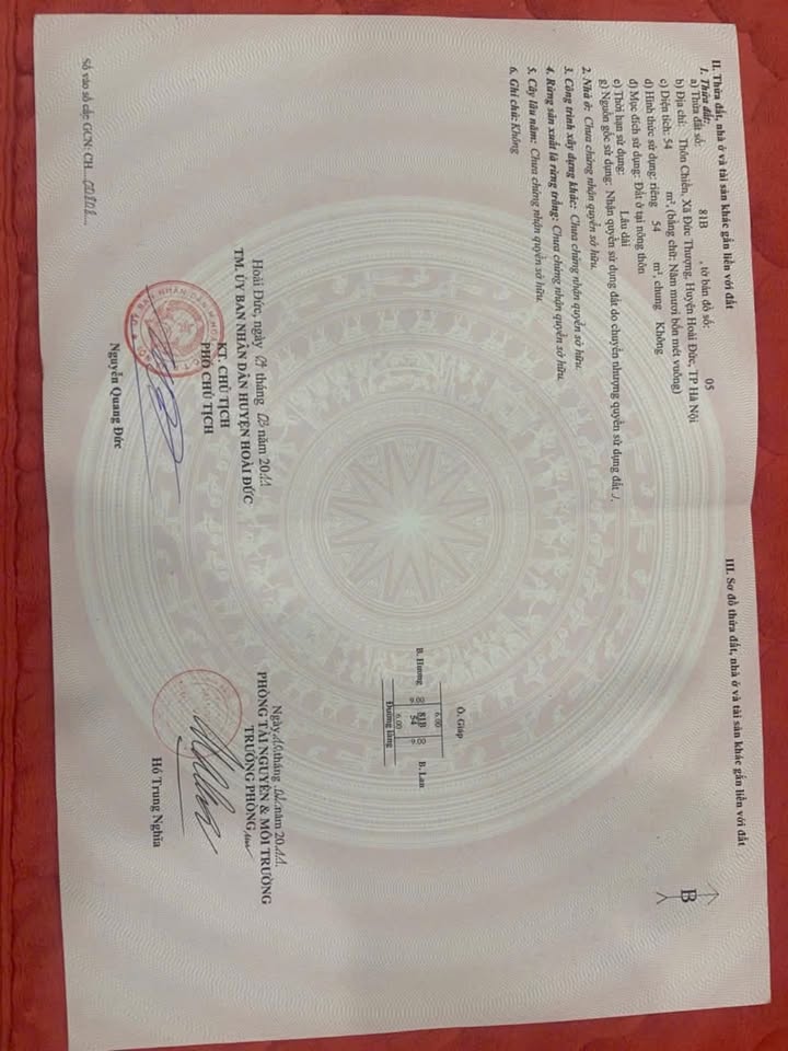 Đất nền Hoài Đức 54m² giá thỏa thuận - Cơ hội đầu tư không thể bỏ lỡ!