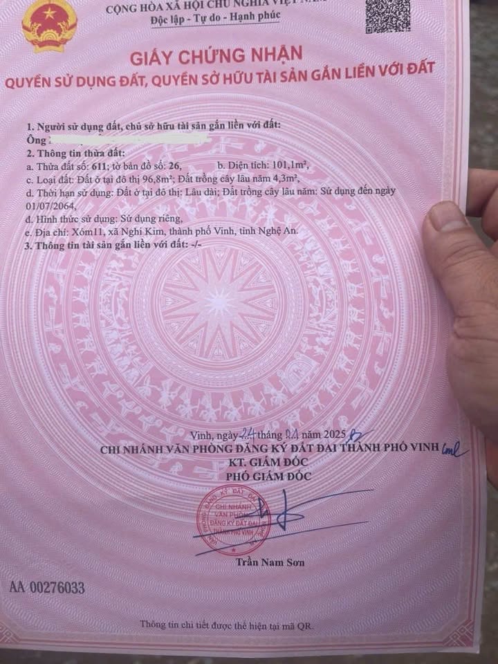 Đất nền mặt đường Phan Thôn, Nghi Kim, 101m² giá 1.3 tỷ - Đầu tư sinh lời!