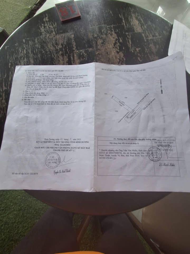 Đất thổ cư 117m² tại phường Tân Đông Hiệp, Dĩ An - Giá hấp dẫn chỉ 2.95 tỷ!