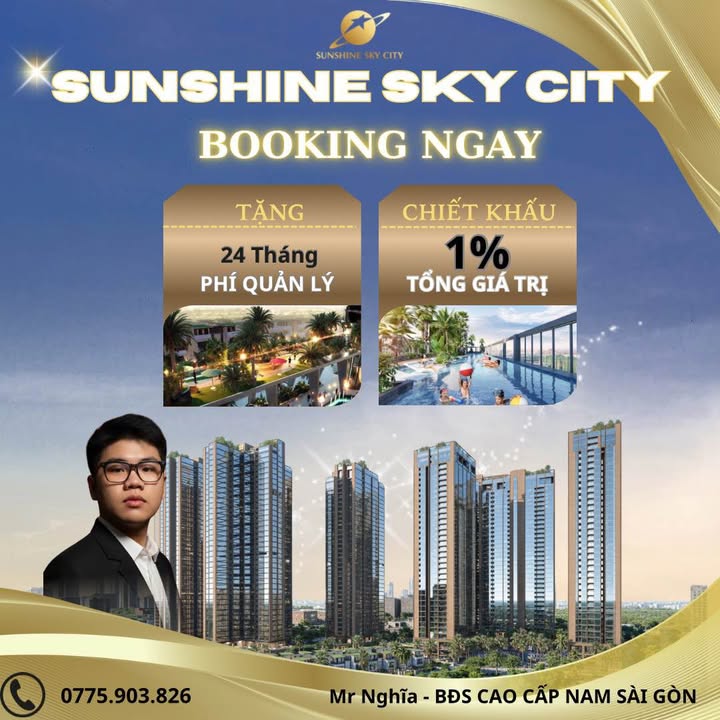 Căn hộ Sunshine Sky City 77m² giá 1.55 tỷ - View sông tuyệt đẹp!