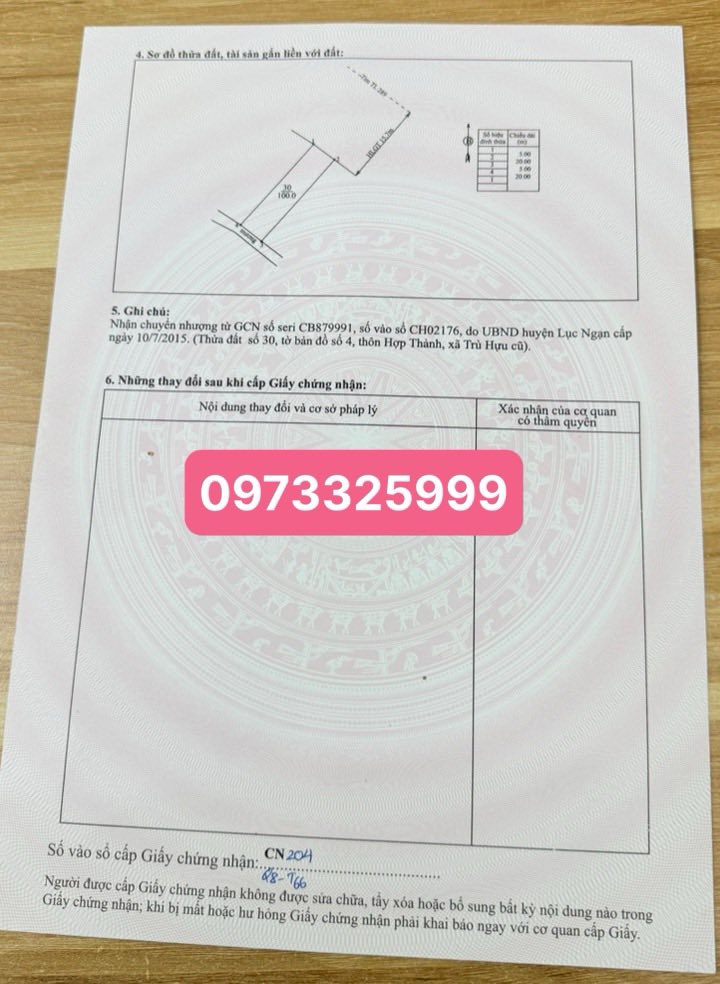 Bán lô đất Hợp Thành, Trù Hựu, Lục Ngạn 100m² chỉ 1 tỷ - Đường rộng 4 làn xe!