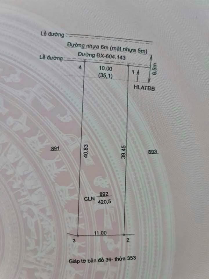 Đất Hòa Lợi Bến Cát 400m² giá 3 tỷ - Cơ hội đầu tư hấp dẫn!