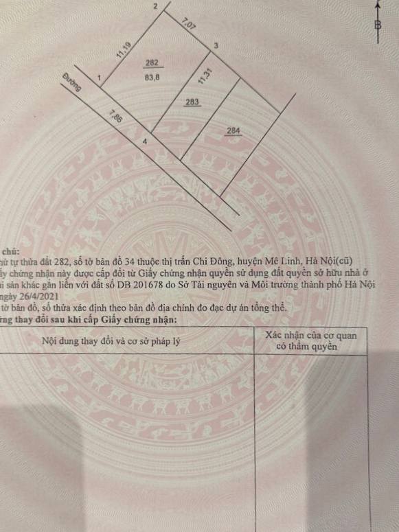 Đất đẹp tại Quang Minh, Mê Linh, Hà Nội 83.8m² giá 4.3 tỷ - Cơ hội đầu tư lý tưởng!