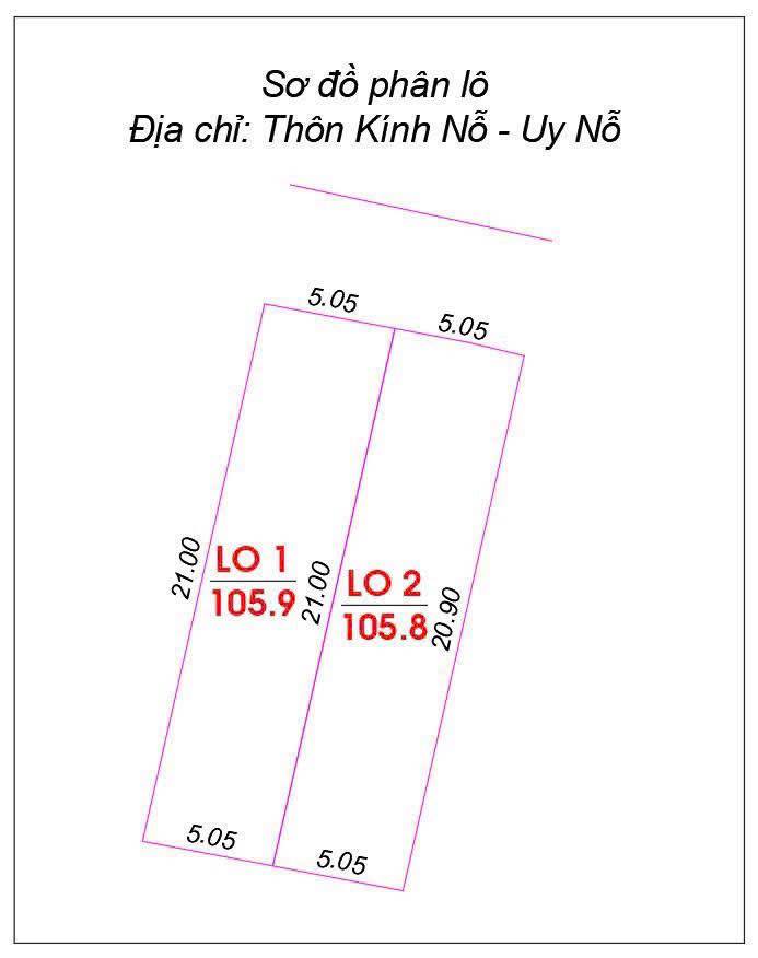 Đất phân lô Uy Nỗ - Đông Anh 105m² giá 7.83 tỷ - Đầu tư sinh lời ngay!