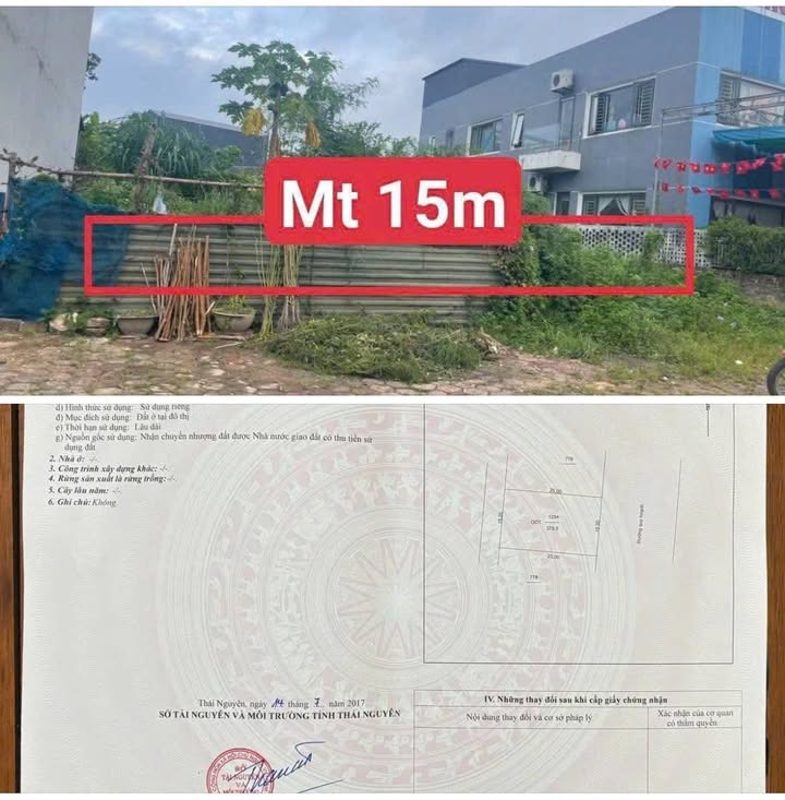 Đất Biệt thự Thịnh Đán 375m² giá 11.25 tỷ - Vị trí đắc địa gần chung cư Tecco!