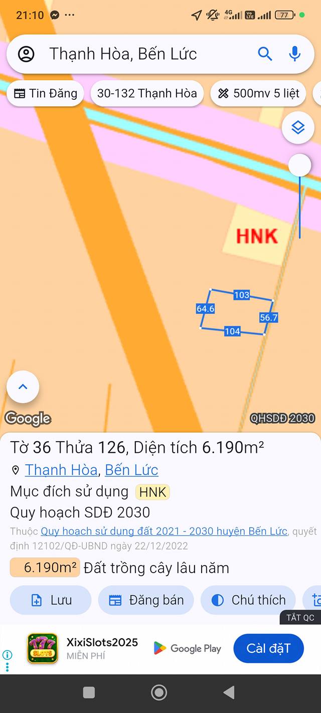 Đất vườn 1500m² xã Thạnh Hoà, Bến Lức - Giá chỉ 1.15 tỷ!