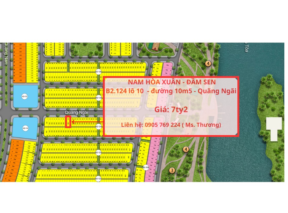 Đất nền Đầm Sen - Nam Hòa Xuân 100m² giá chỉ 5.2 tỷ - Đầu tư sinh lời ngay!