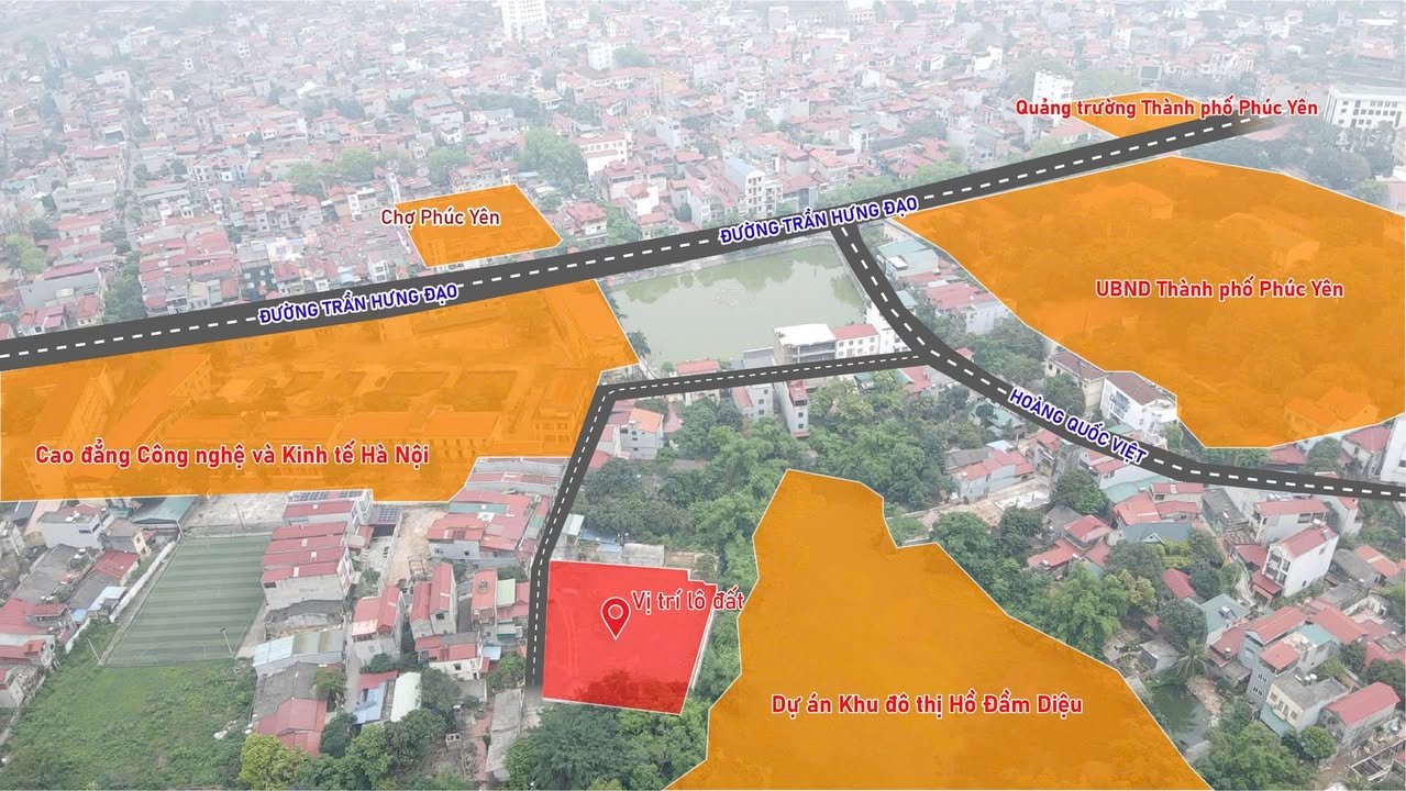 Đất Phường Hai Bà Trưng, Phúc Yên, Vĩnh Phúc 76.1m² - Đầu tư sinh lời cao!