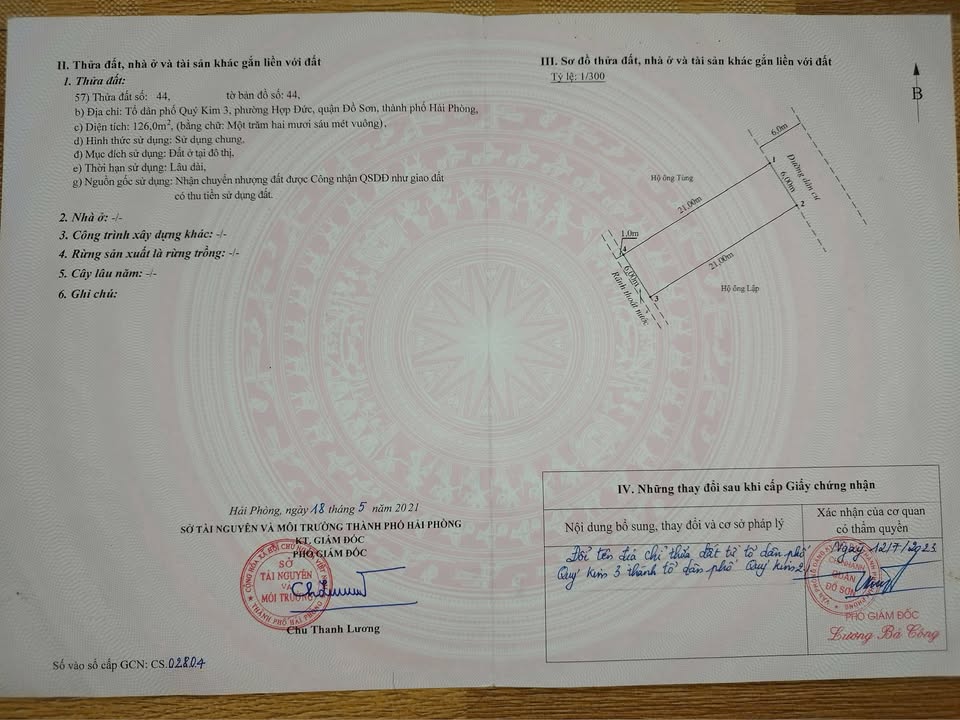 Đất nền tuyến 2 đường Phạm Văn Đồng, Đồ Sơn 126m² - Giá đầu tư hấp dẫn!