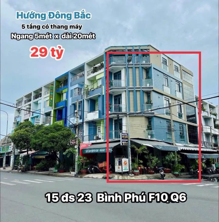 Nhà mặt tiền kinh doanh đường 23, quận 6 - 5 tầng, giá chỉ 29 tỷ