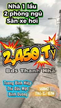 Nhà 1 lầu tại phường Tương Bình Hiệp, Thủ Dầu Một, 148m² - Chính chủ bán gấp!