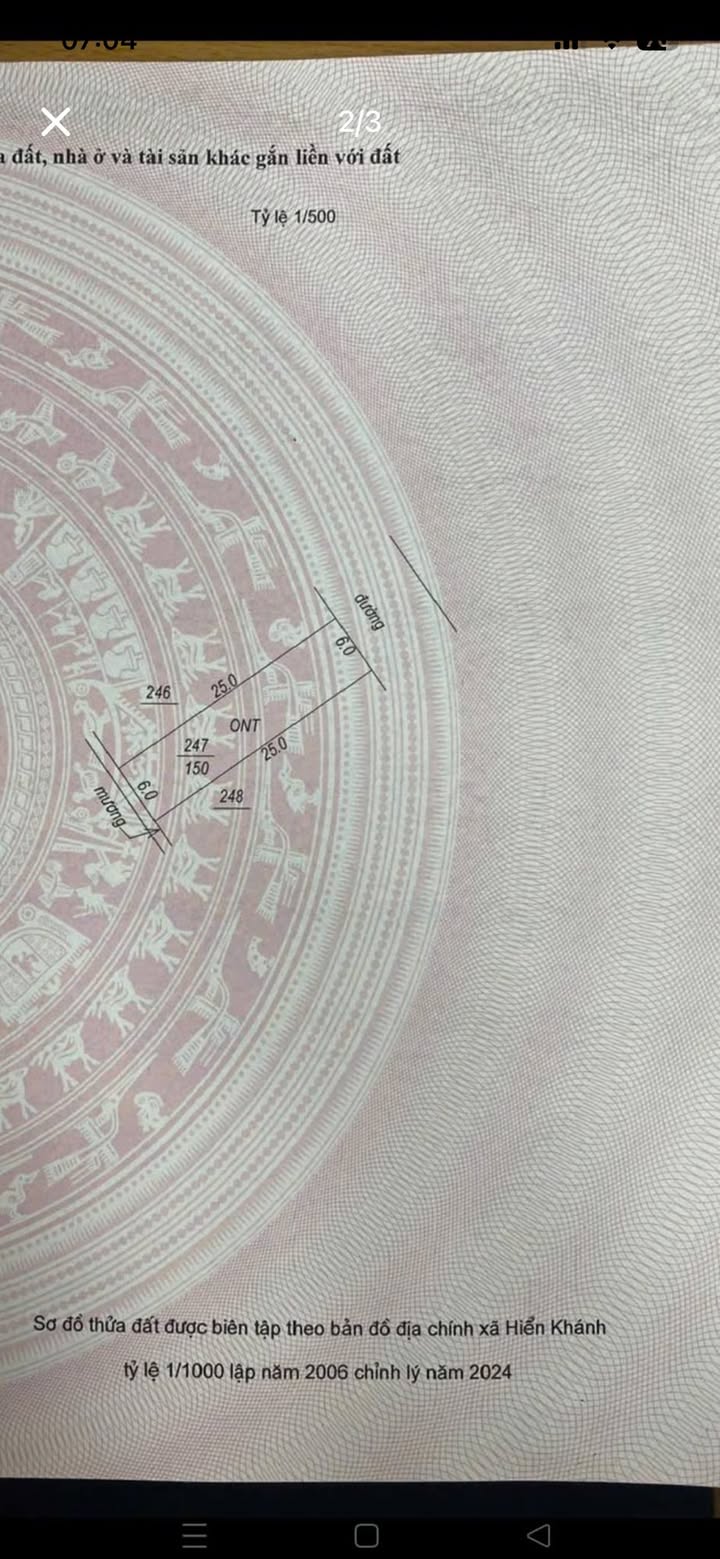 Đất mặt đường Lời Triệu, Hiển Khánh 150m² giá 1.3 tỷ - Cơ hội đầu tư kinh doanh!