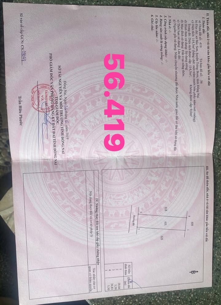 Đất nền tái định cư Phú Sơn, Trảng Bom 115.5m² - Sổ riêng thổ cư, giá chỉ 1.45 tỷ!