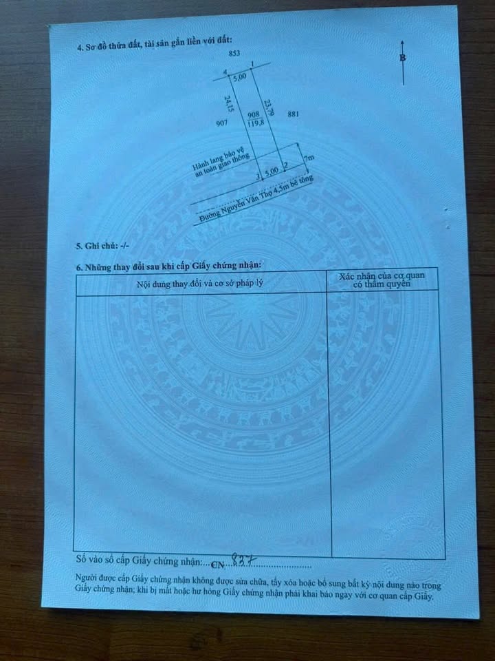 Đất thổ cư Tân Trụ Long An 120m² giá chỉ 550 triệu - Nền sẵn, 2 mặt tiền!