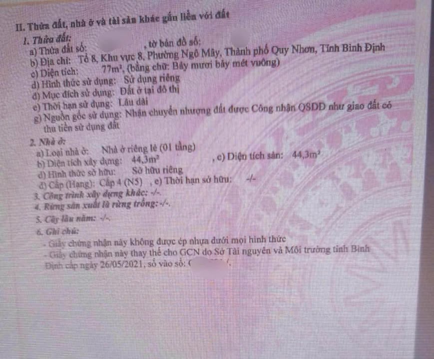 Nhà mặt tiền Hoàng Văn Thụ, Quy Nhơn 77m² giá 6.5 tỷ - Kinh doanh đắc địa!