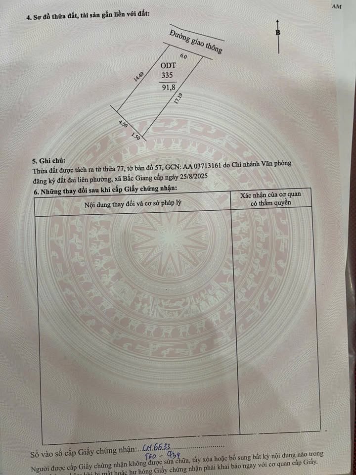 Đất TDP Trung, P. Tân An 91m² giá 1.35 tỷ - Chính chủ bán gấp!