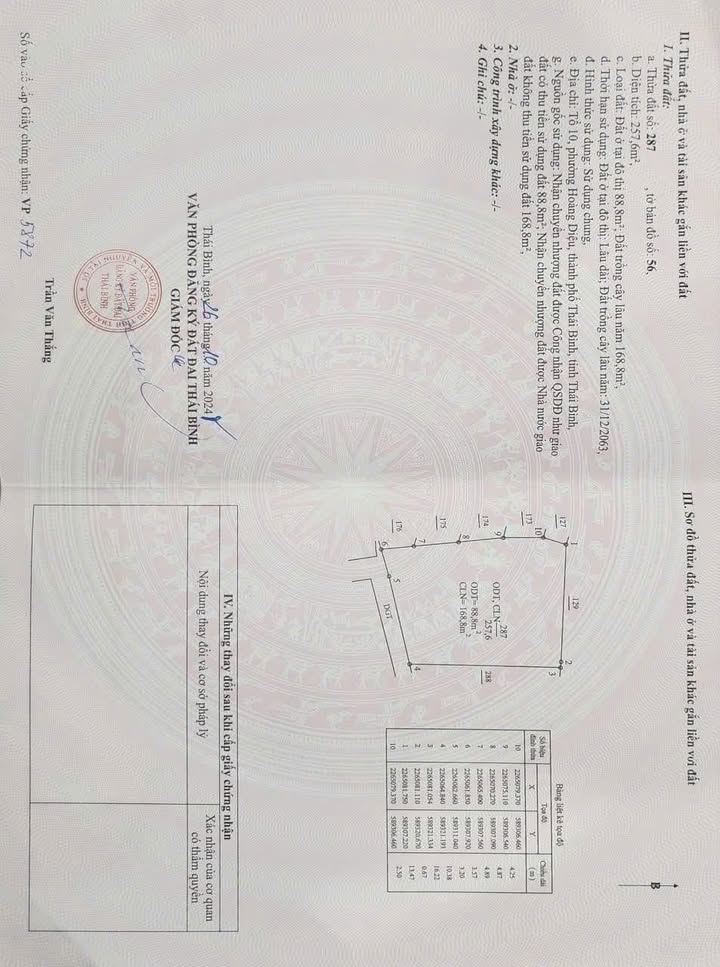 Đất 257,6m² tại tổ 10 Hoàng Diệu giá 2,9 tỷ - Ô tô vào tận nơi!