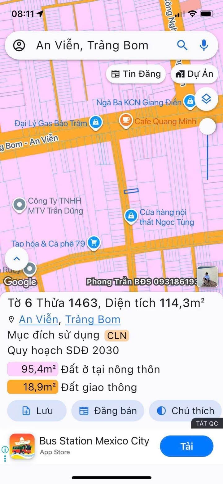 Đất nền ấp 4 An Viễn, Trảng Bom 115m² giá 1.4 tỷ - Đầu tư sinh lời ngay hôm nay!