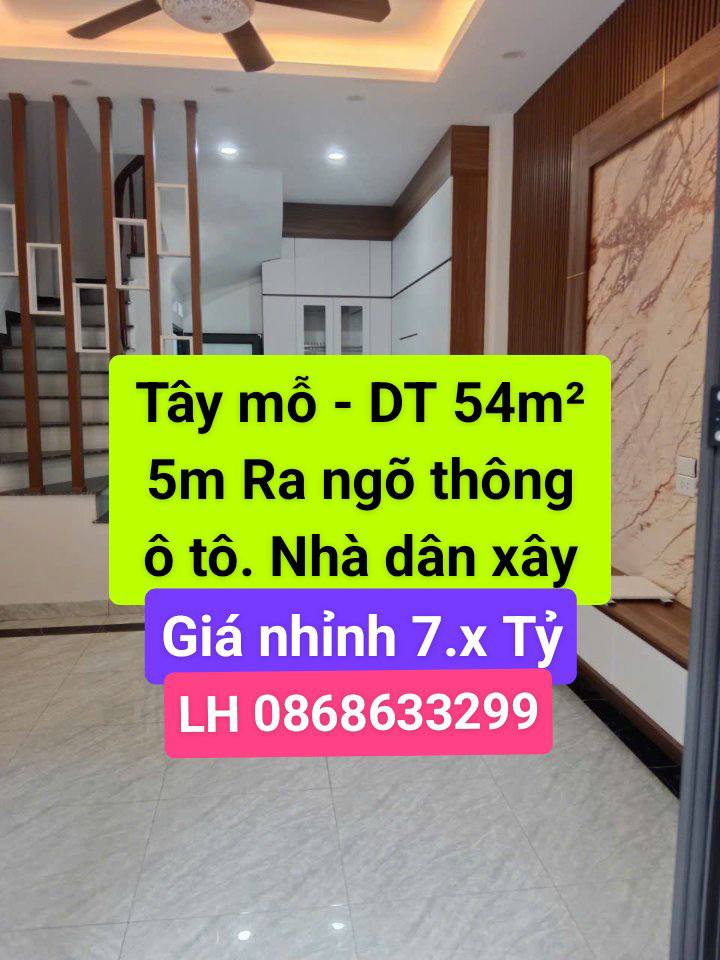 Nhà riêng Tây Mỗ, 54m², giá 7 tỷ - Ô tô đỗ cửa, sổ đỏ chính chủ!