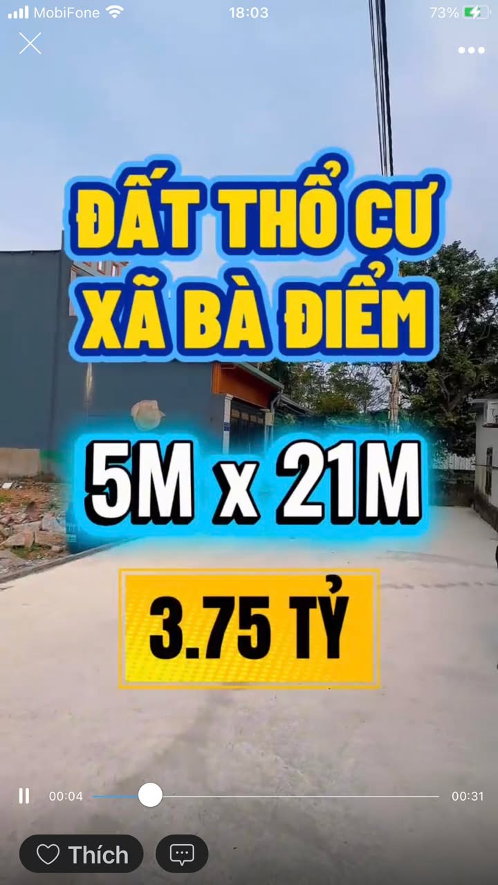 Đất ở Bà Điểm, Hóc Môn 120m² giá 3.75 tỷ - Pháp lý rõ ràng, xây dựng ngay!