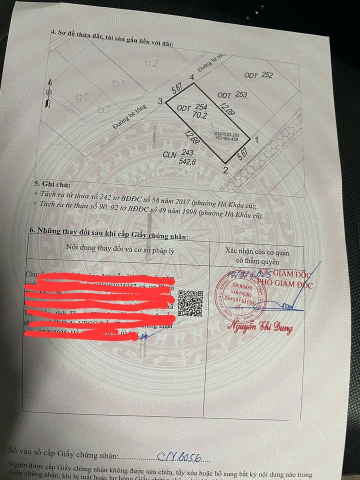 Đất nền Hạ Khẩu 70.2m² giá 1 tỷ - Sổ đỏ chính chủ, xây dựng tự do!